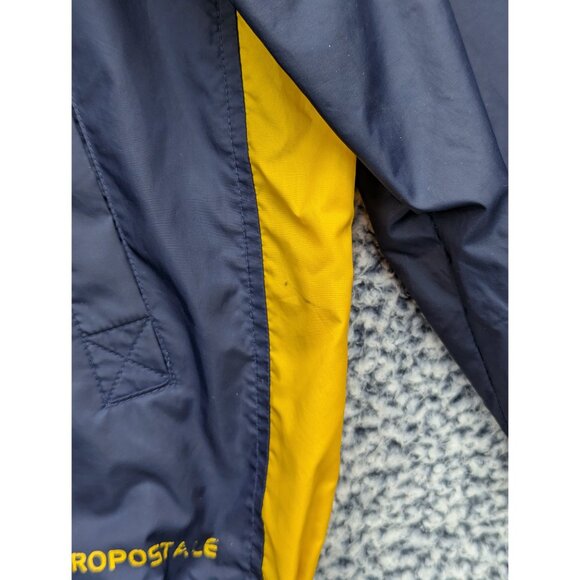 Y2K Aeropostale Windbreaker Jacket Mens L Relaxed Colorblock Track Baggy Blue - Picture 9 of 13
